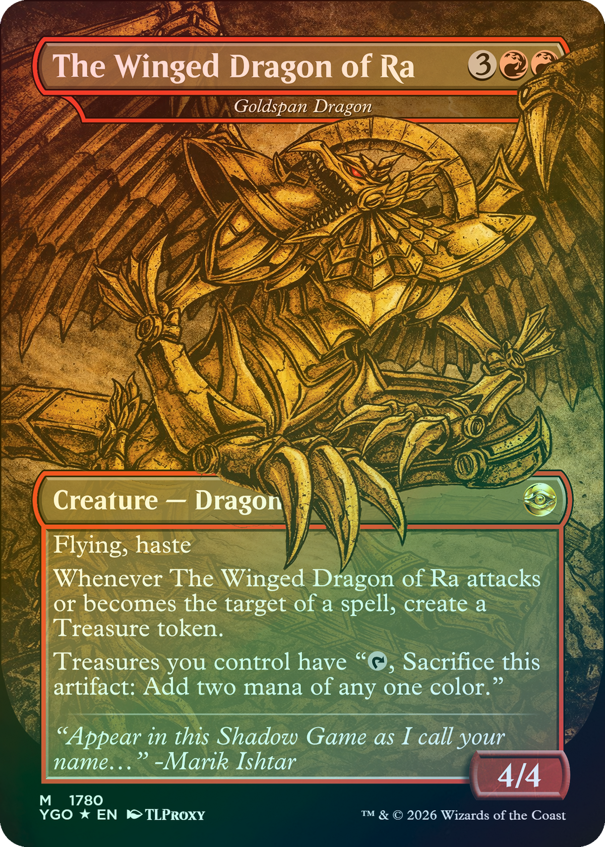 Goldspan Dragon(The Winged Dragon of Ra) (Yu Gi Oh)
