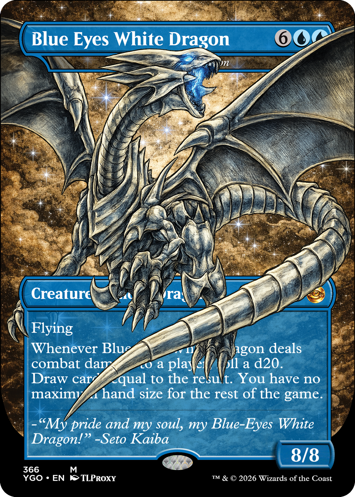 Ancient Silver Dragon (Blue Eyes White Dragon) (Yu Gi Oh)