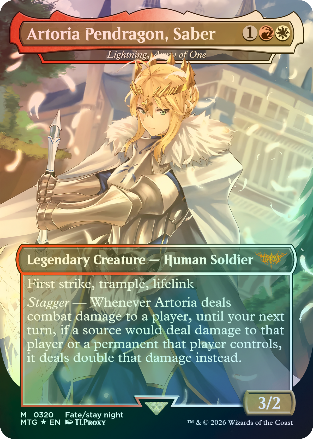 Lightning, Army of One (Artoria Pendragon, Saber) (Borderless) (Fate/stay night)