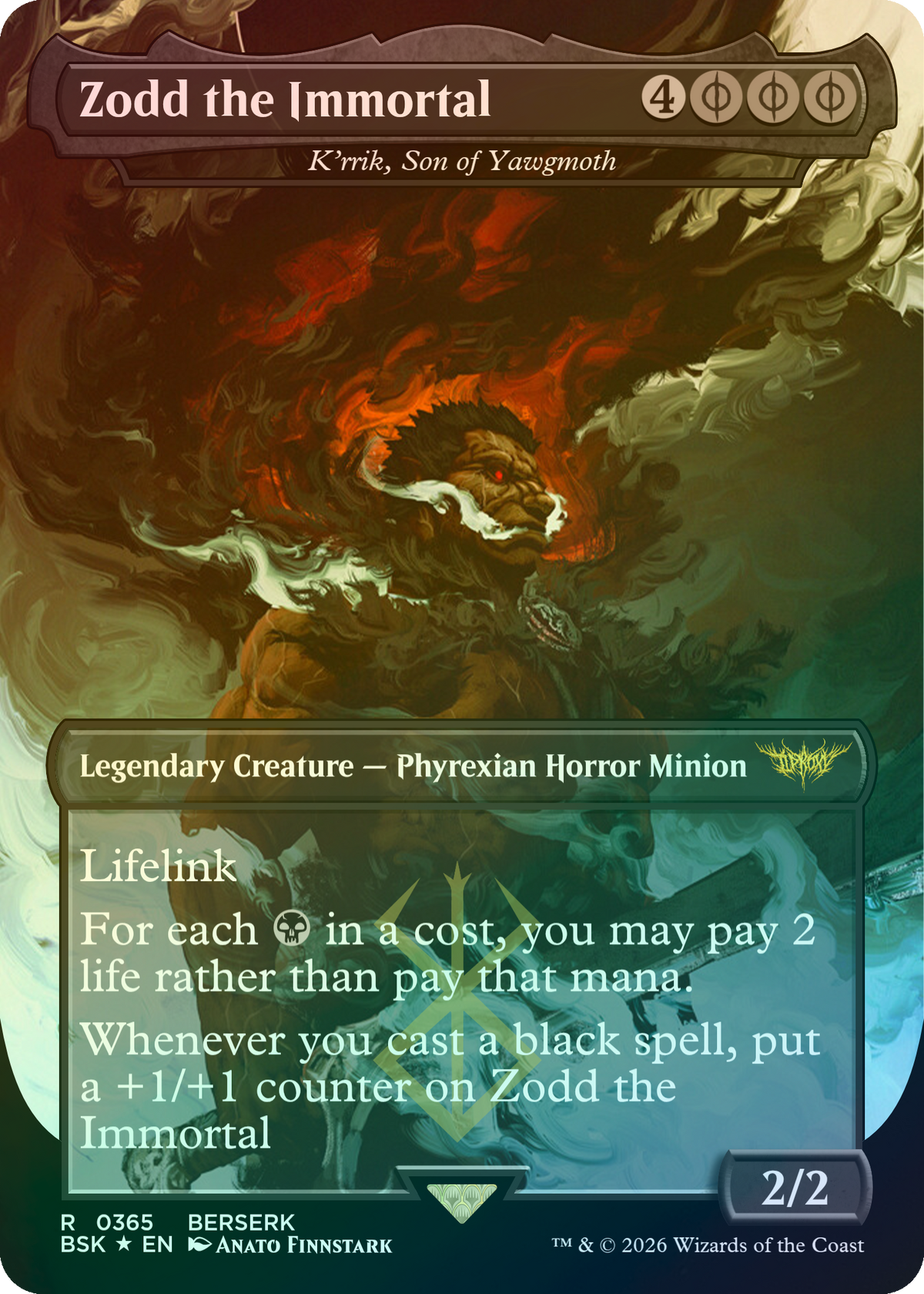 K'rrik, Son of Yawgmmoth (Borderless) (Zodd the Immortal)