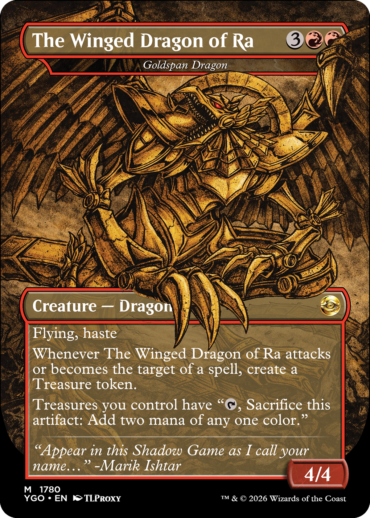 Goldspan Dragon(The Winged Dragon of Ra) (Yu Gi Oh)