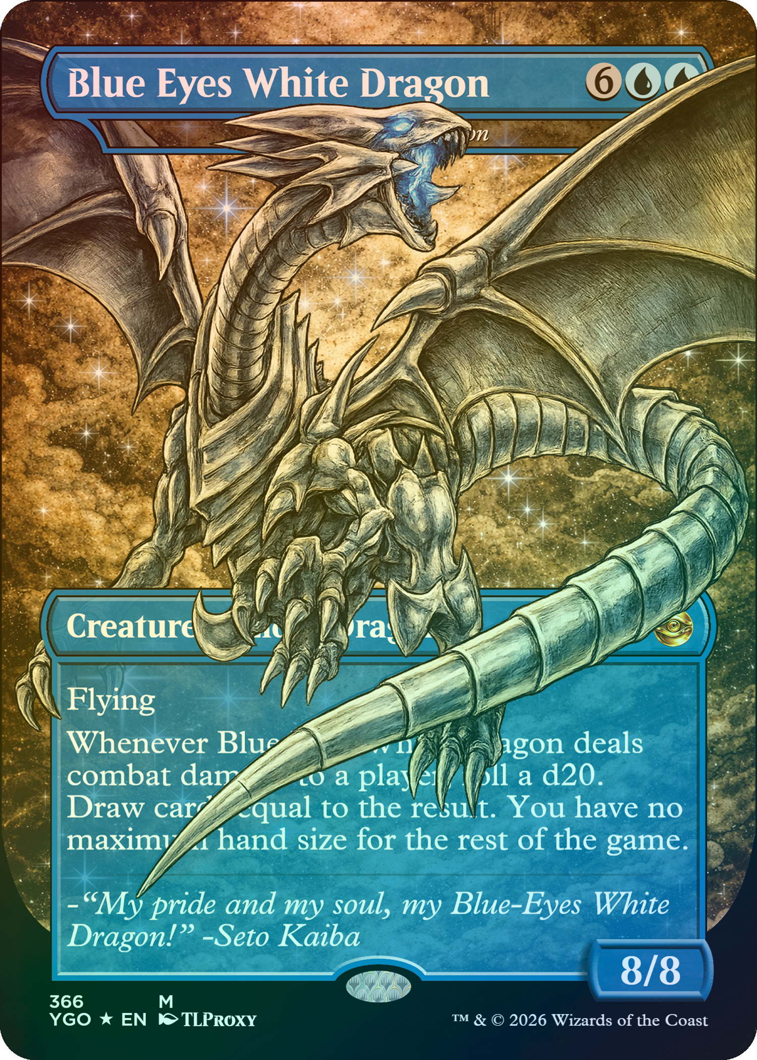 Ancient Silver Dragon (Blue Eyes White Dragon) (Yu Gi Oh)