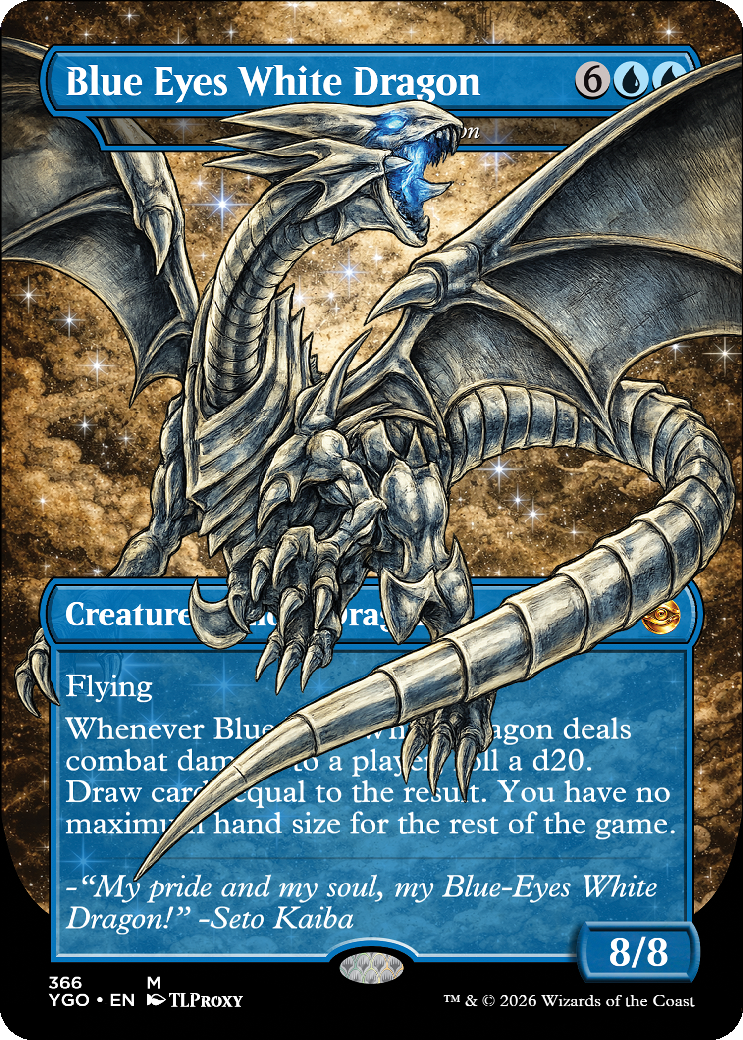 Ancient Silver Dragon (Blue Eyes White Dragon) (Yu Gi Oh)