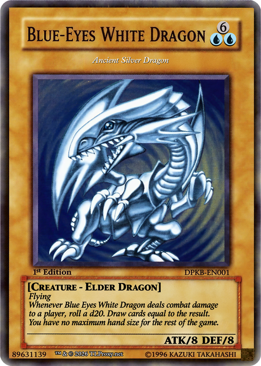 Ancient Silver Dragon (Blue Eyes White Dragon 1st Edition)