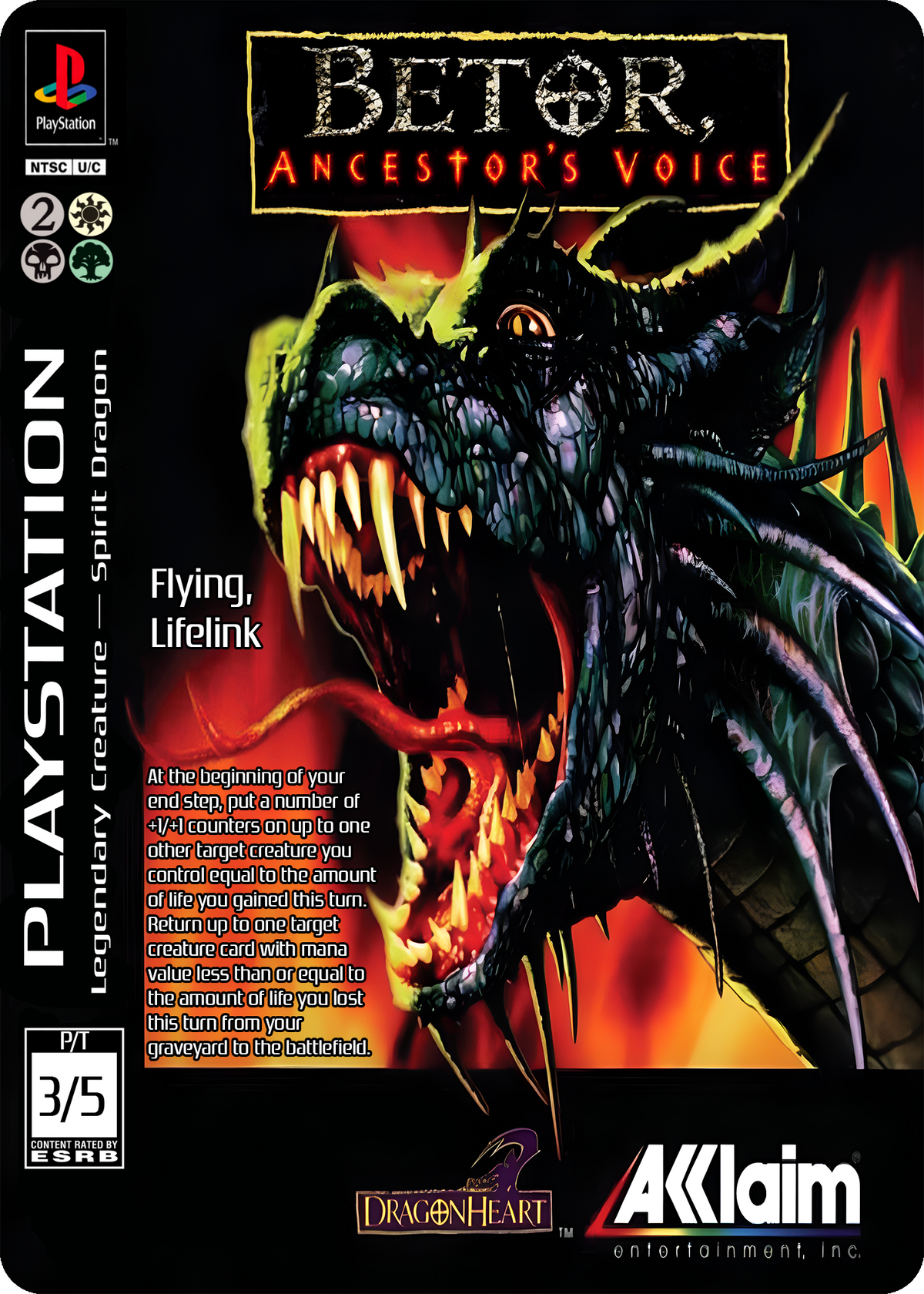 Betor, Ancestor's Voice (Dragonheart: Fire & Steel PS1 Cover)