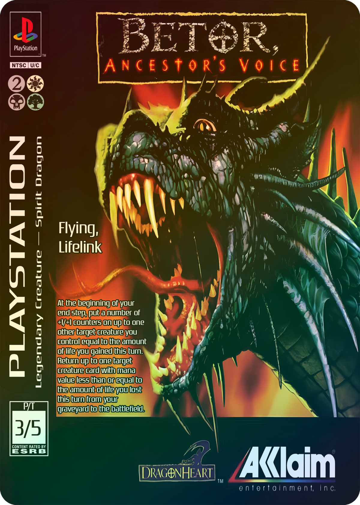 Betor, Ancestor's Voice (Dragonheart: Fire & Steel PS1 Cover)