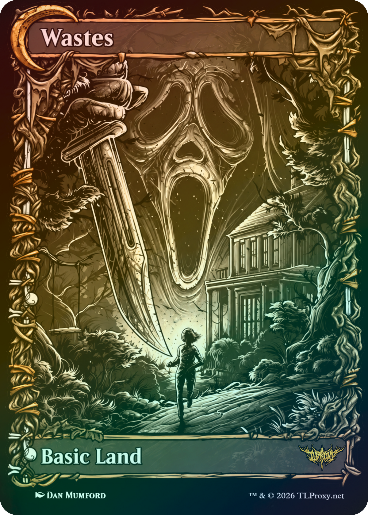 Basic Land - Wastes (Scream - Ghost Face)