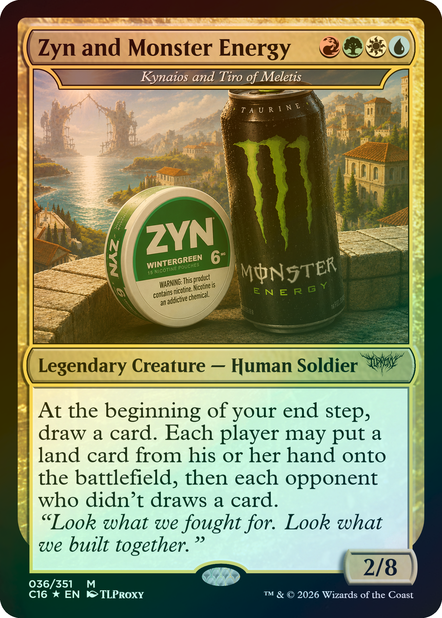 Kynaios and Tiro of Meletis (Zyn and Monster Energy)