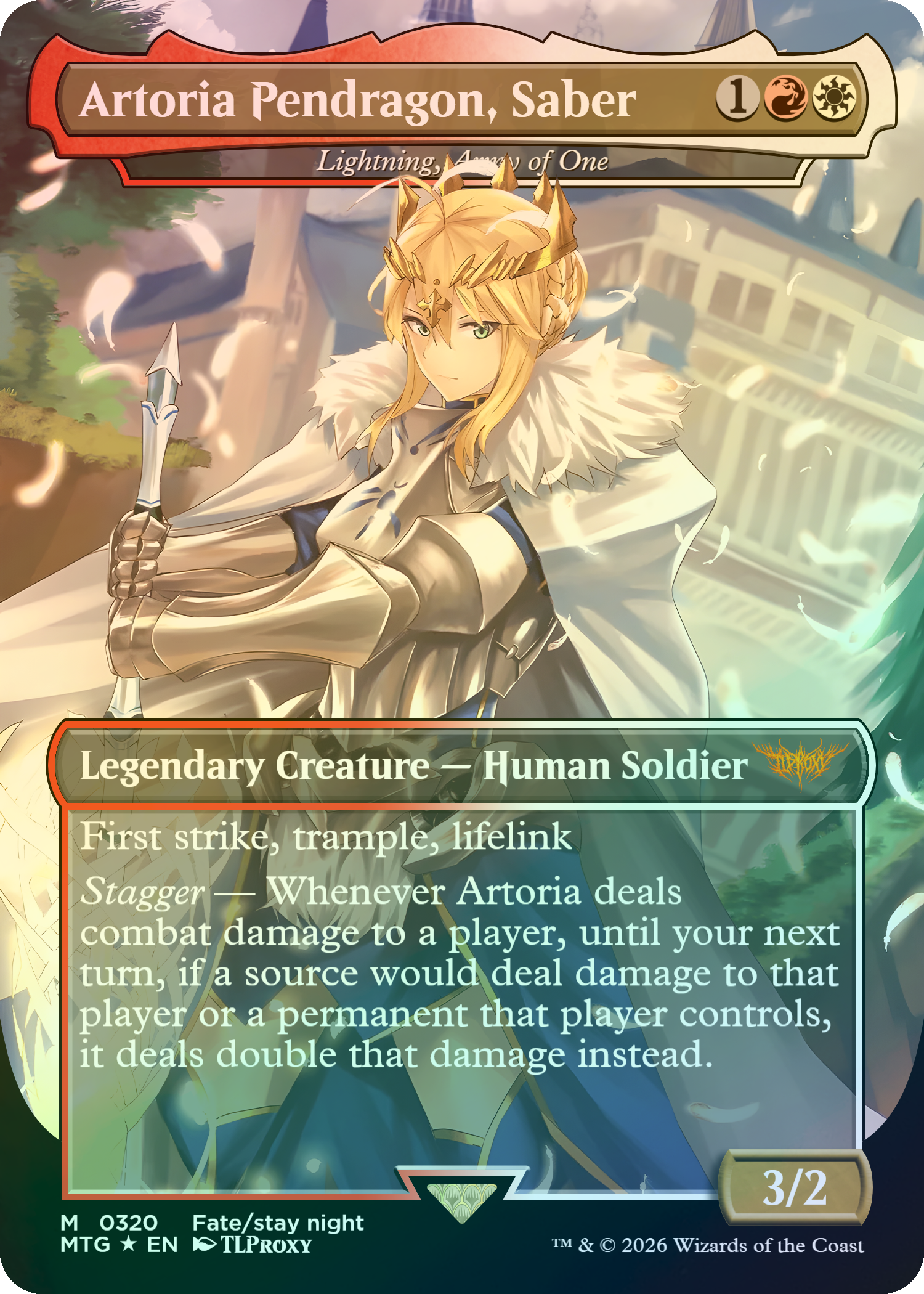 Lightning, Army of One (Artoria Pendragon, Saber) (Borderless) (Fate/stay night)