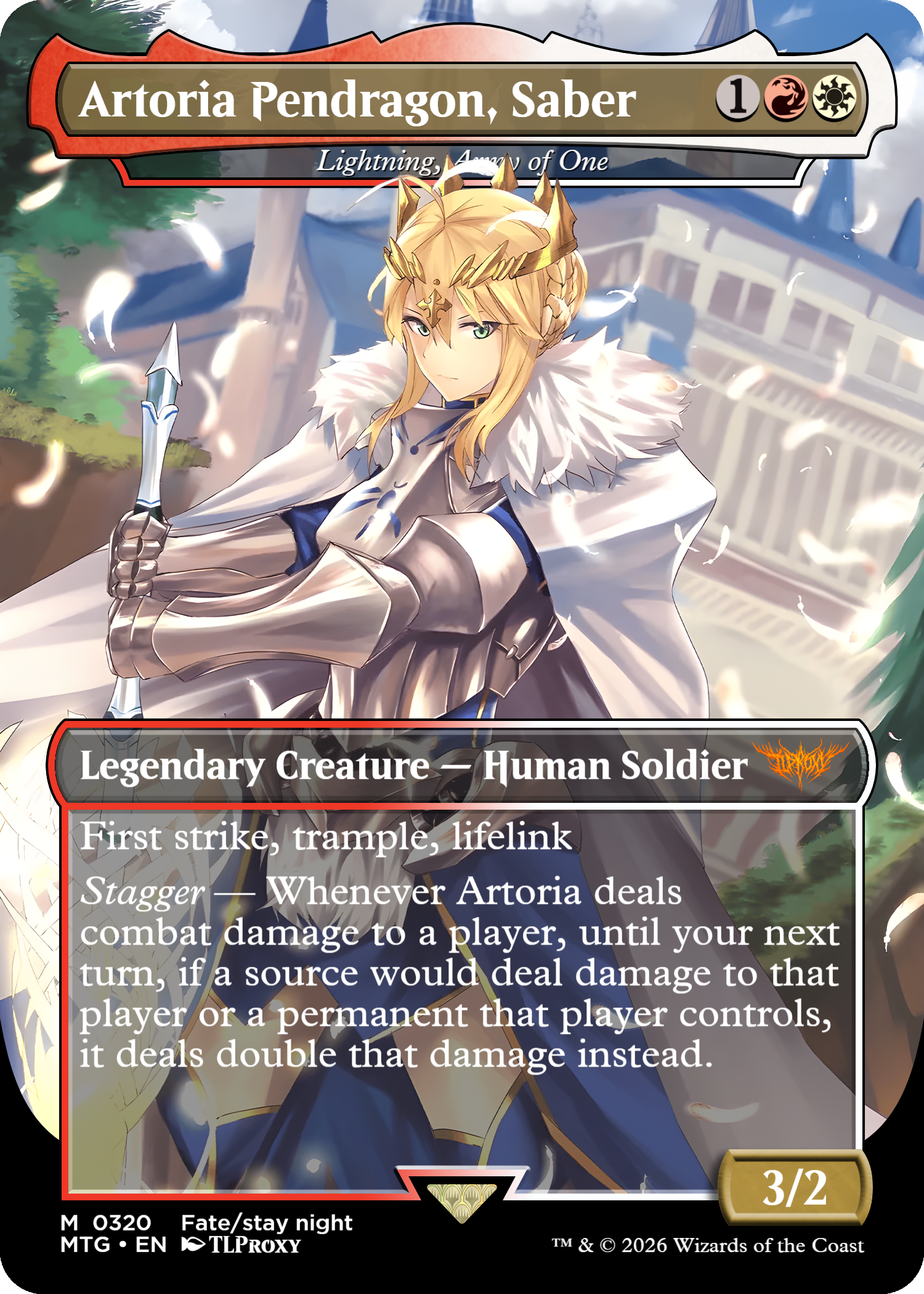Lightning, Army of One (Artoria Pendragon, Saber) (Borderless) (Fate/stay night)