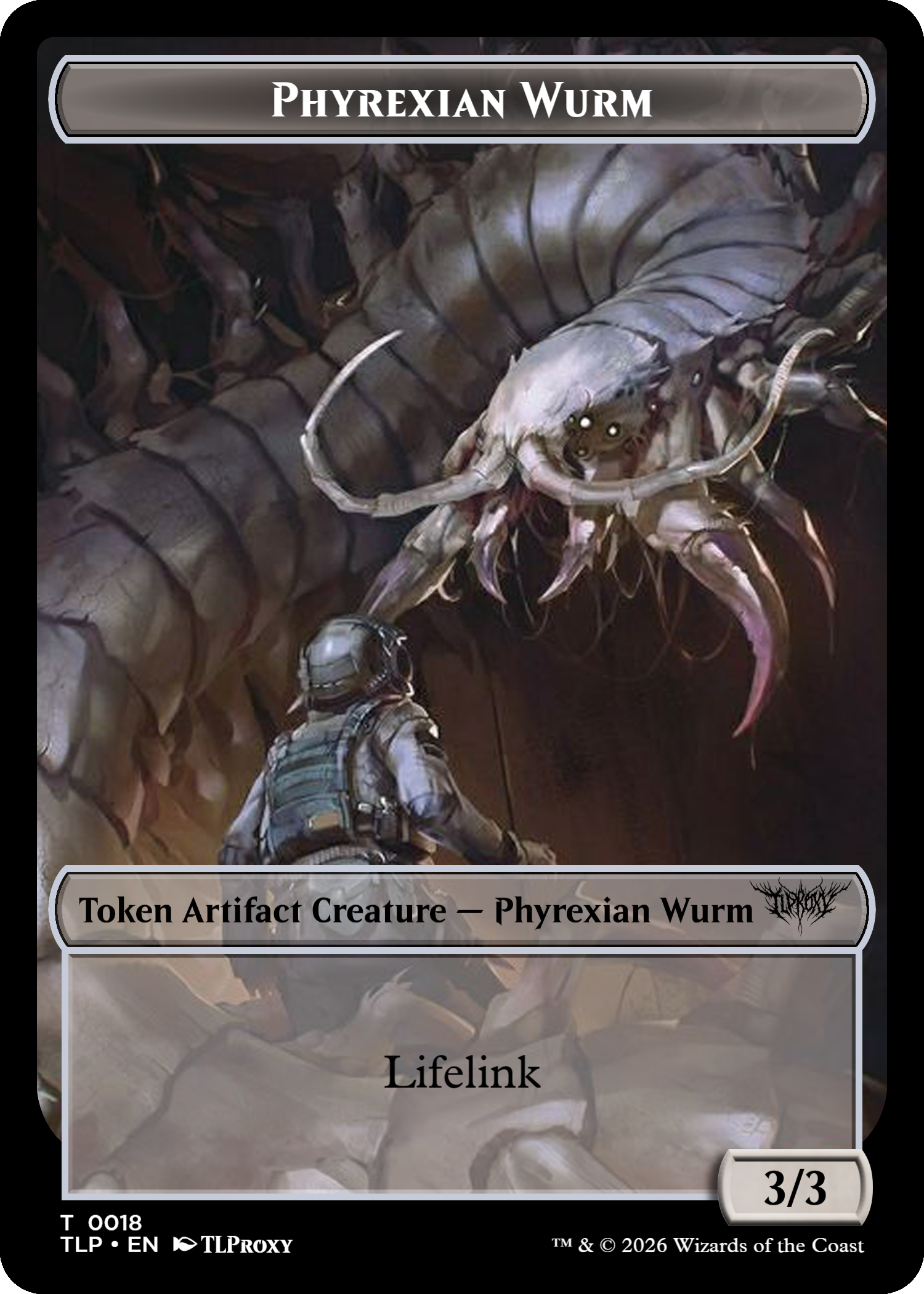 Phyrexian Wurm (Lifelink 3/3)