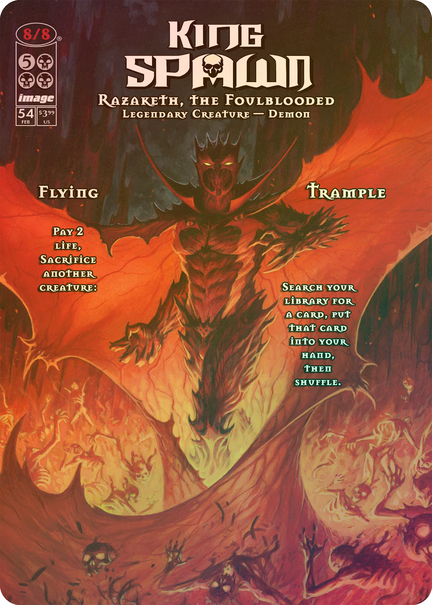 Razaketh, the Foulblooded (King Spawn#54 Cover)