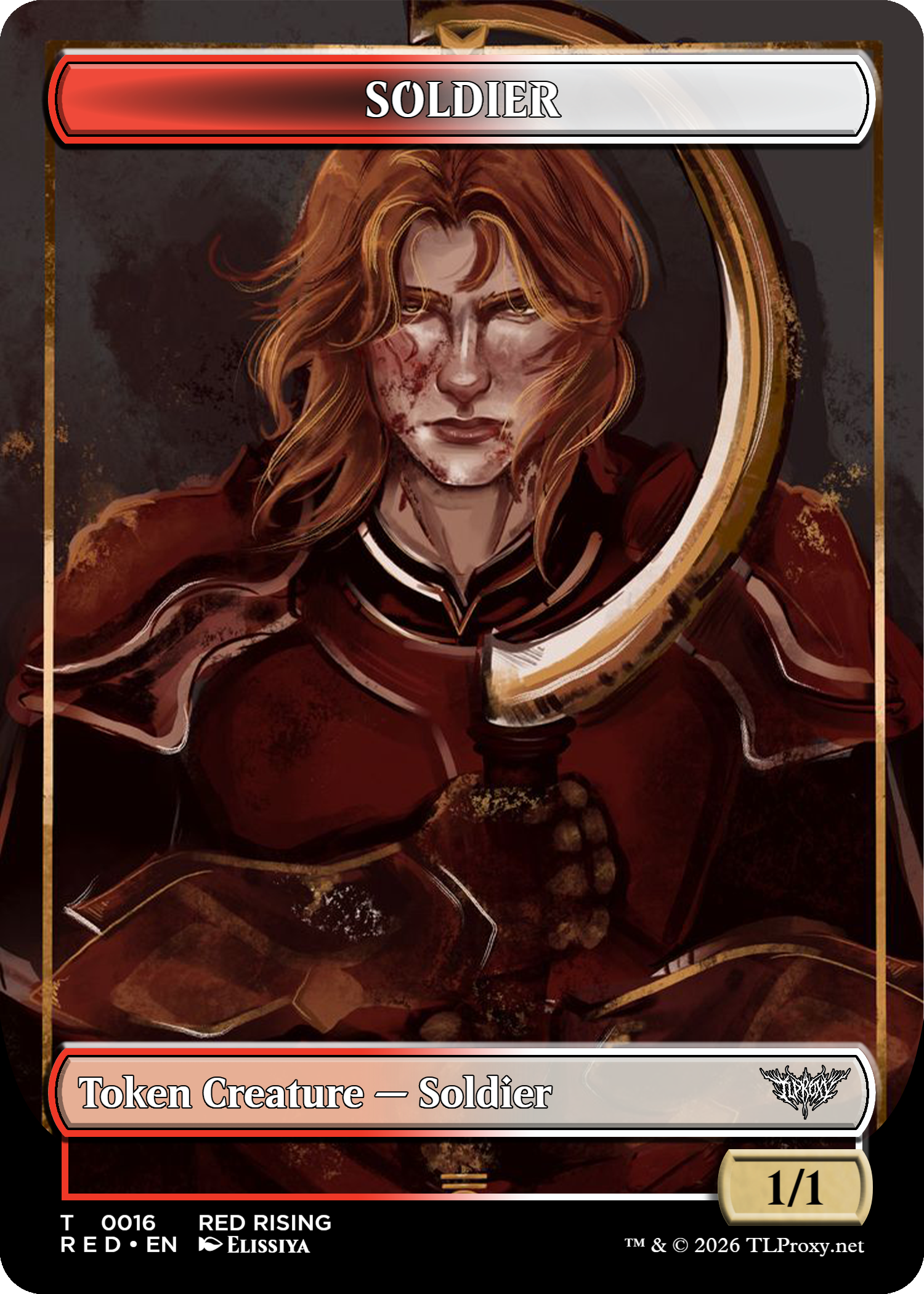 Red White Soldier Token (Red Rising)