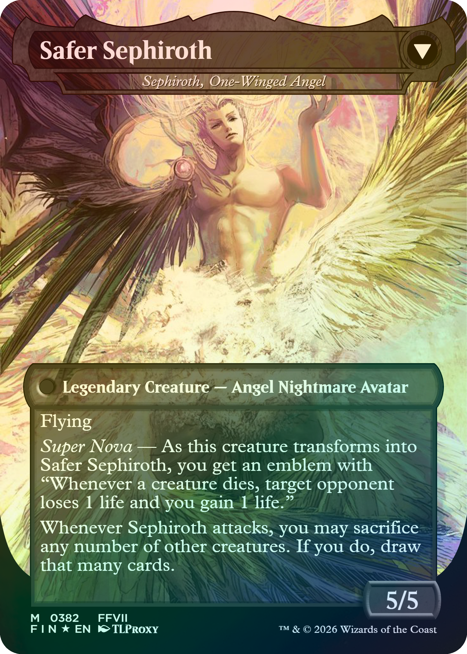 Sephiroth, Fabled SOLDIER / Sephiroth, One Winged Angel (Safer Sephiroth) (Borderless)