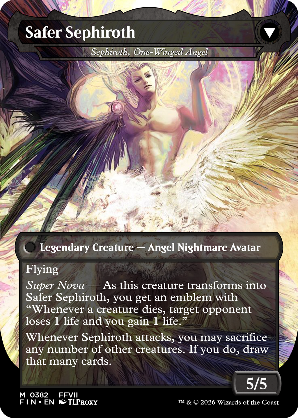 Sephiroth, Fabled SOLDIER / Sephiroth, One Winged Angel (Safer Sephiroth) (Borderless)