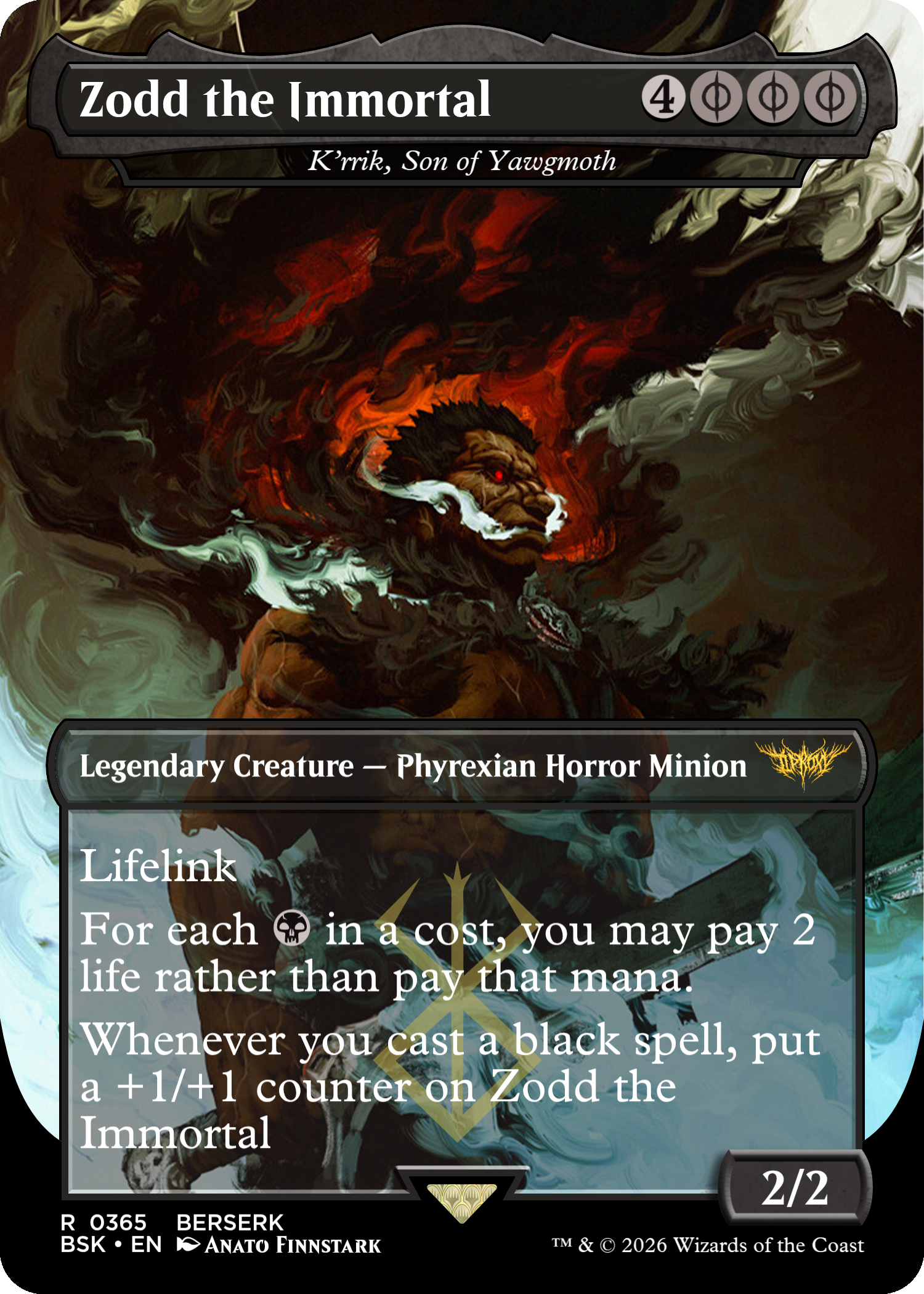 K'rrik, Son of Yawgmmoth (Borderless) (Zodd the Immortal)