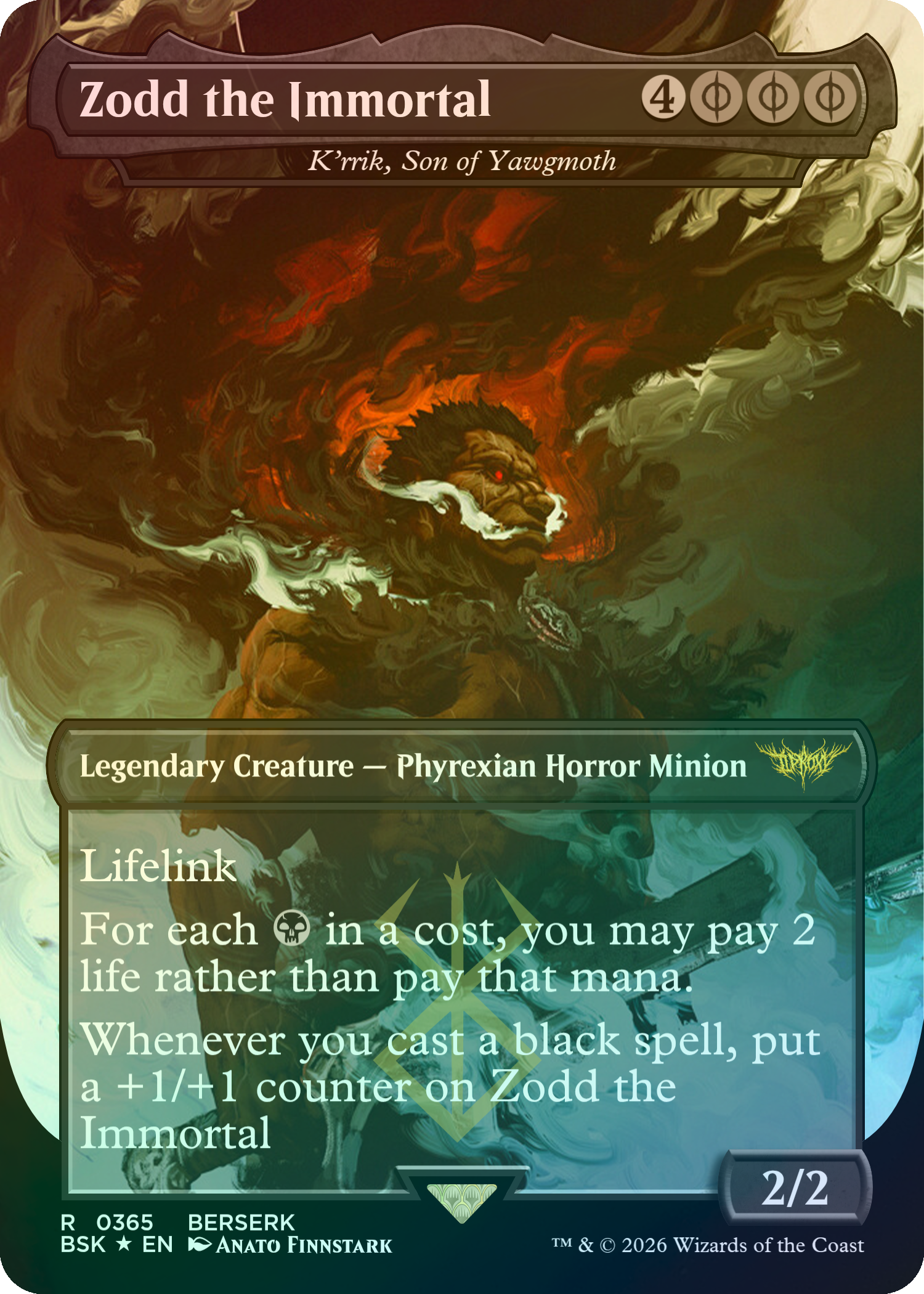 K'rrik, Son of Yawgmmoth (Borderless) (Zodd the Immortal)