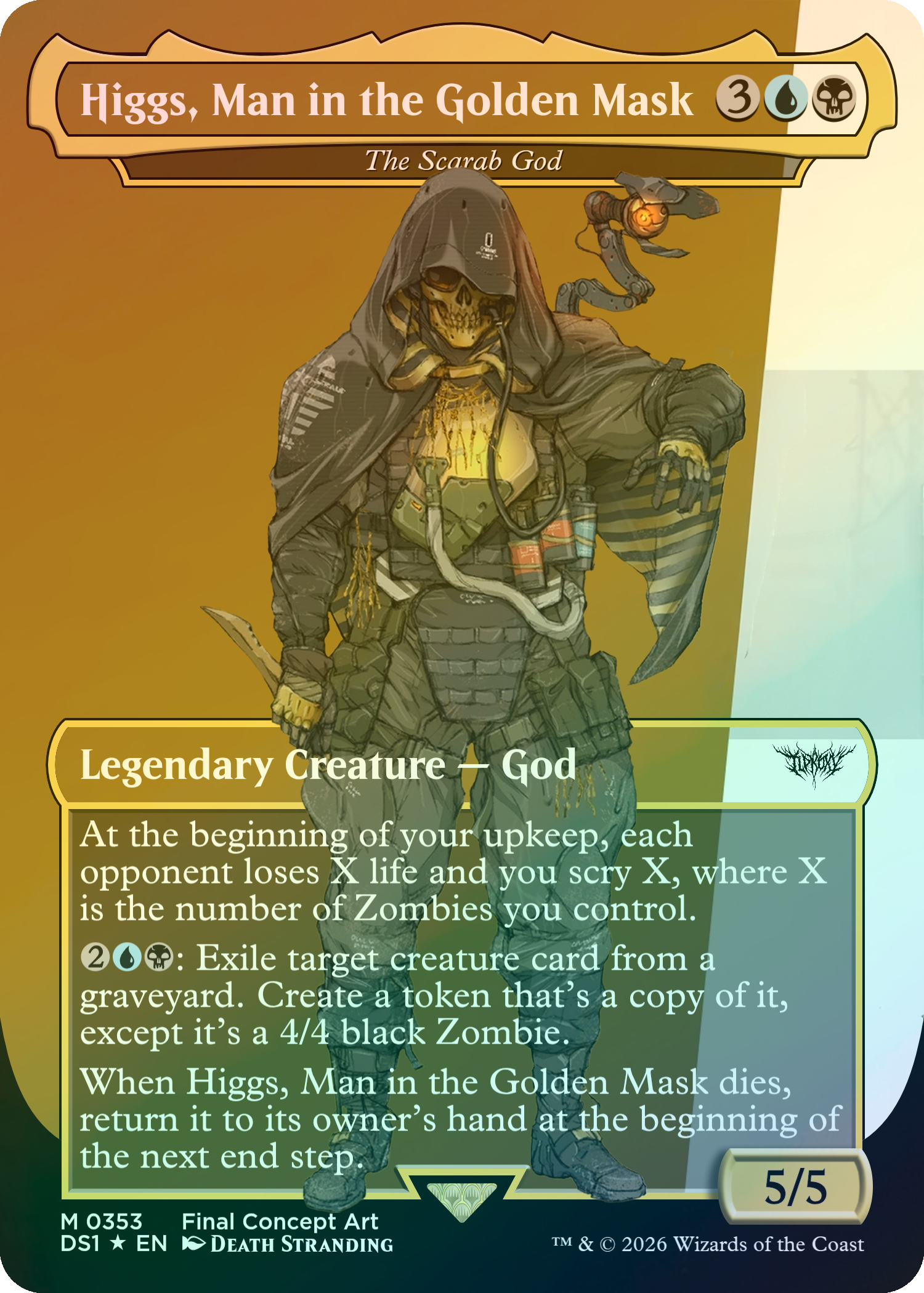 The Scarab God (Higgs, Man in the Golden Mask)(Death Stranding)